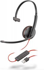 Fone de Ouvido Monaural Plantronics Blackwire C3210 USB - Preto