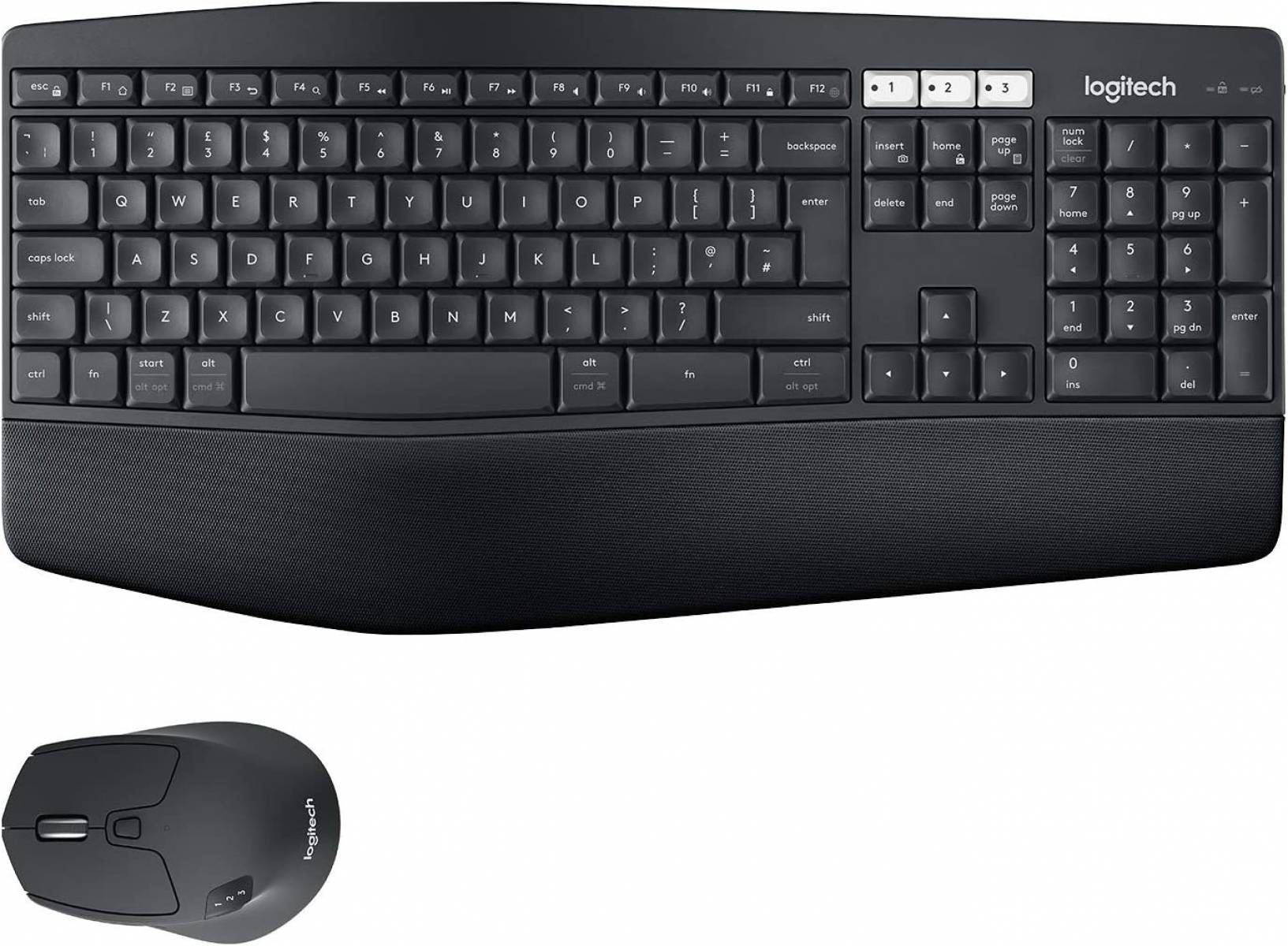 Teclado e Mouse sem fio Logitech MK850 com Apoio, Bluetooth Teclado e Mouse sem fio Logitech MK850 com Apoio, Bluetooth - Imagem 1