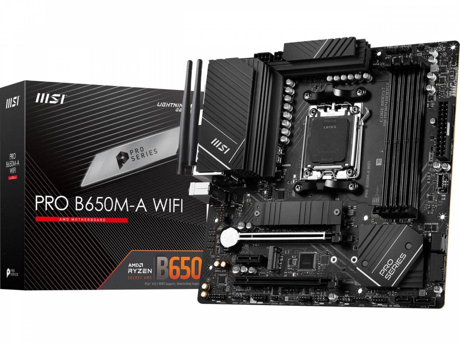 Placa Mãe MSI Pro B650M-A Wi-Fi AMD Soquete AM5 Placa Mãe MSI Pro B650M-A Wi-Fi AMD Soquete AM5 - Imagem 1