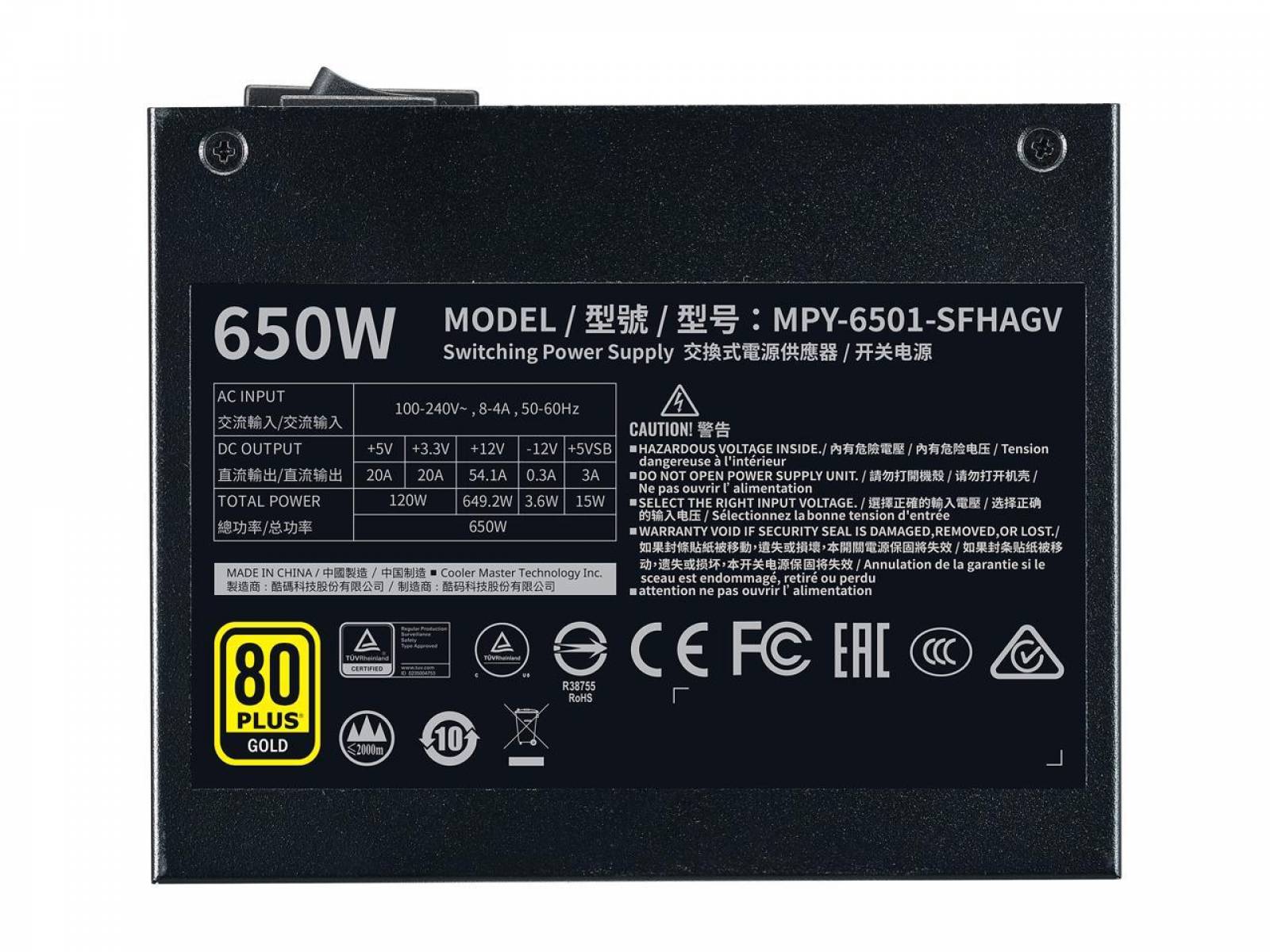 Fonte SFX 650W Cooler Master V650 SFX Gold MPY-6501- Modular – Net