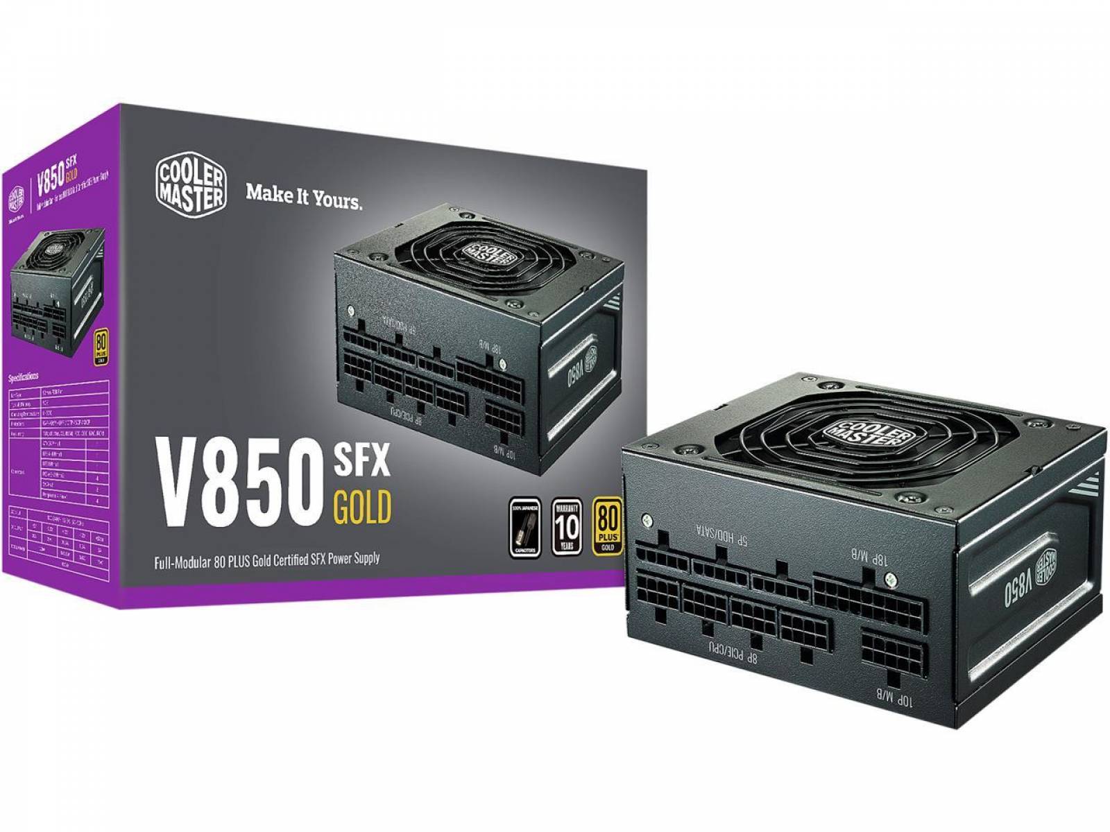 Fonte SFX 850W Cooler Master V850 SFX Gold MPY-8501- Modular Fonte SFX 850W Cooler Master V850 SFX Gold MPY-8501- Modular - Imagem 1