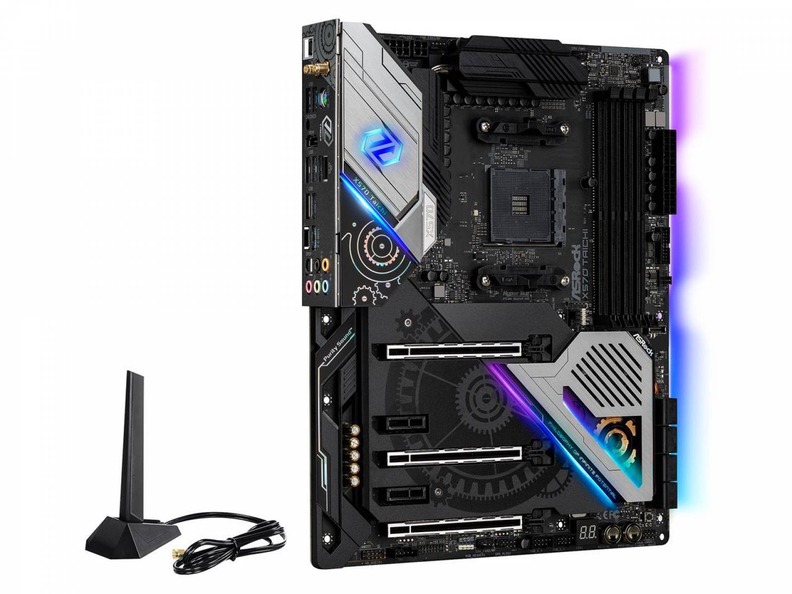 Placa Mãe ASRock X570 Taichi M.2/DDR4/HDMI/WIFI/TYPE-C/USB3.2/SOM Placa Mãe ASRock X570 Taichi M.2/DDR4/HDMI/WIFI/TYPE-C/USB3.2/SOM - Imagem 1