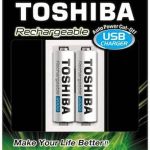 Carregador De Pilha Usb, Aa/aaa Min.2000 Mah C/2 - Toshiba