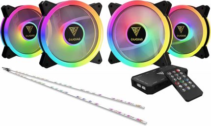 Kit Cooler Para Gabinete Com 4 Fans Gamdias Aeolus - M2 1204r
