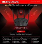 Roteador Mercusys Wi-Fi 6 Dual-Band Gigabit AX1800 - Imagem 4