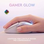 Mouse Gamer Sem Fio Logitech G705, RGB, Bluetooth, USB, Branco - Imagem 6