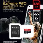 Cartão de Memória Sandisk microSD Extreme Pro 200MB/s leitura