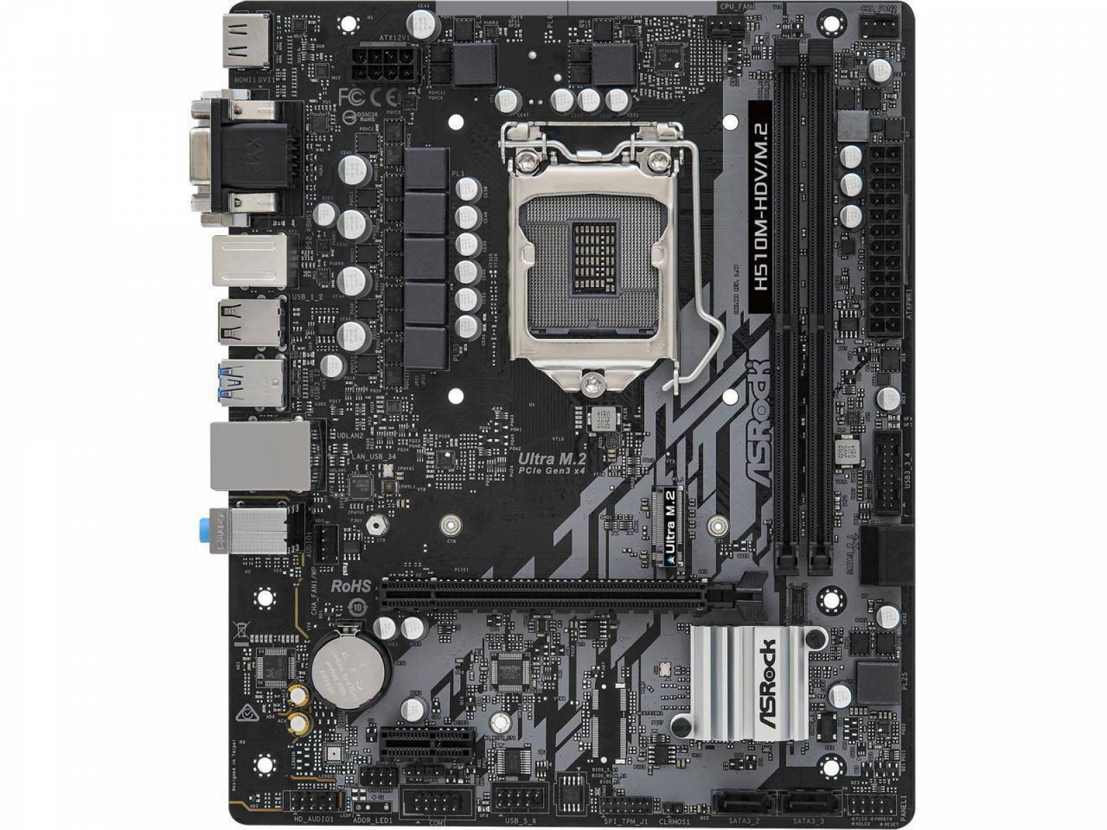 Placa Mãe ASRock - H510M-HDV/M.2 Placa Mãe ASRock - H510M-HDV/M.2 - Imagem 1