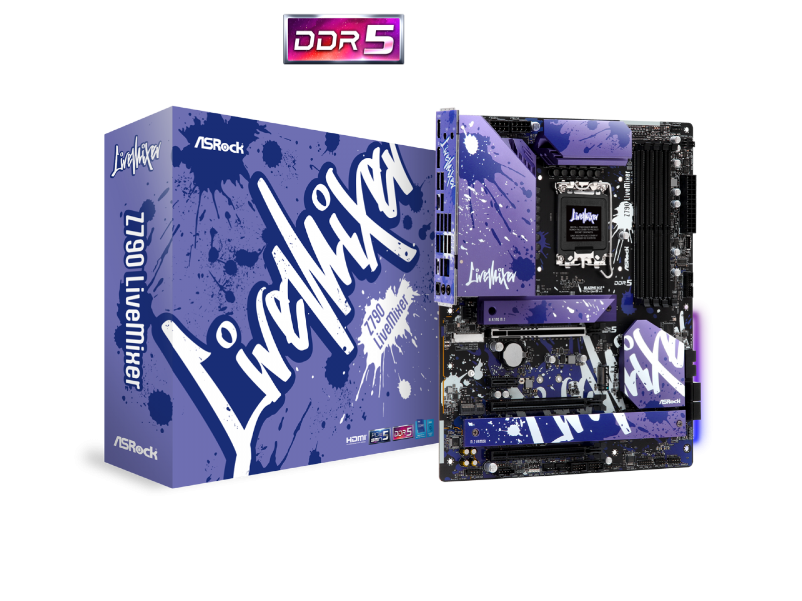 Placa Mãe ASRock Z790 LiveMixer Intel LGA1700 ATX , 4 slots DDR5 Placa Mãe ASRock Z790 LiveMixer Intel LGA1700 ATX , 4 slots DDR5 - Imagem 1