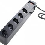 iClamper Energia 5 Tomadas - Filtro de Linha + DPS - Preto