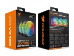 Kit cooler com 3 Unidades Cougar Vortex, RGB, SPB, 120mm - VX120