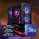 PC GAMER VORTEX I3 10100F 8GB RAM 1TB RX 550