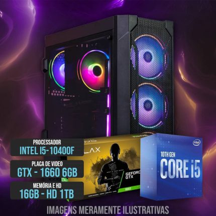 PC GAMER HEXTOUCH I5 10400F 16GB RAM 1TB GTX 1660 6GB