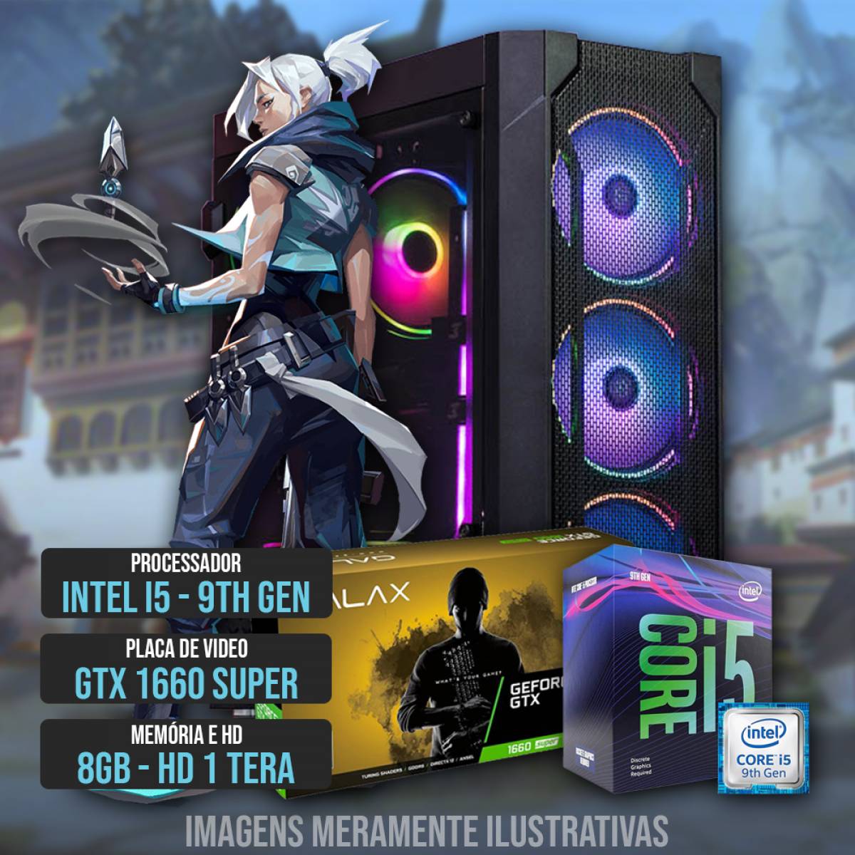 PC GAMER OPERATOR I5 9400F 8GB RAM 1TB GTX1660 PC GAMER OPERATOR I5 9400F 8GB RAM 1TB GTX1660 - Imagem 1