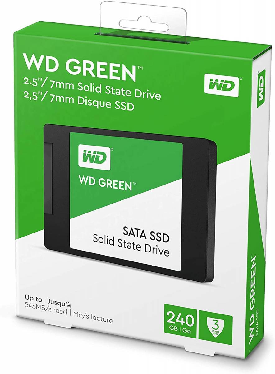 SSD WD Green, 240GB, SATA, Leitura 545MB/s, Gravação 465MB/s SSD WD Green, 240GB, SATA, Leitura 545MB/s, Gravação 465MB/s - Imagem 1