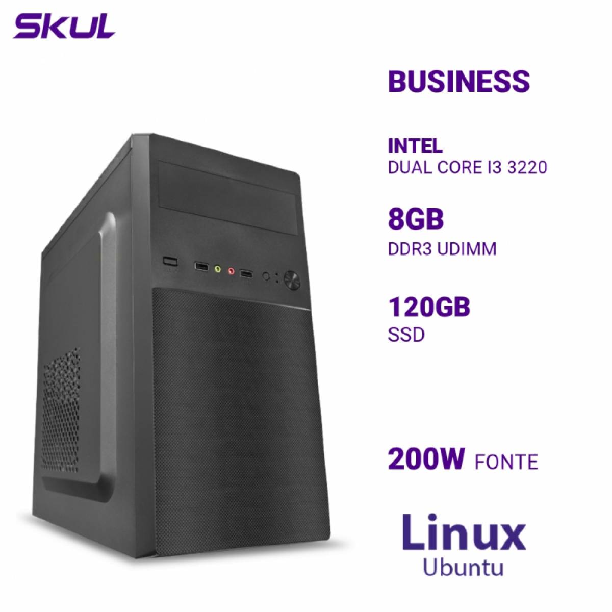 COMPUTADOR B300 CORE I3 3220, 8GB DDR3 SSD 120GB FONTE 200W LINUX COMPUTADOR B300 CORE I3 3220, 8GB DDR3 SSD 120GB FONTE 200W LINUX - Imagem 1