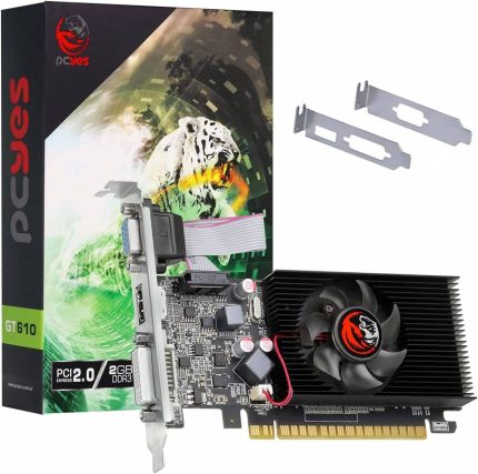 PLACA DE VIDEO PCYES NVIDIA GEFORCE GT610 2GB DDR3 LOW PROFILE