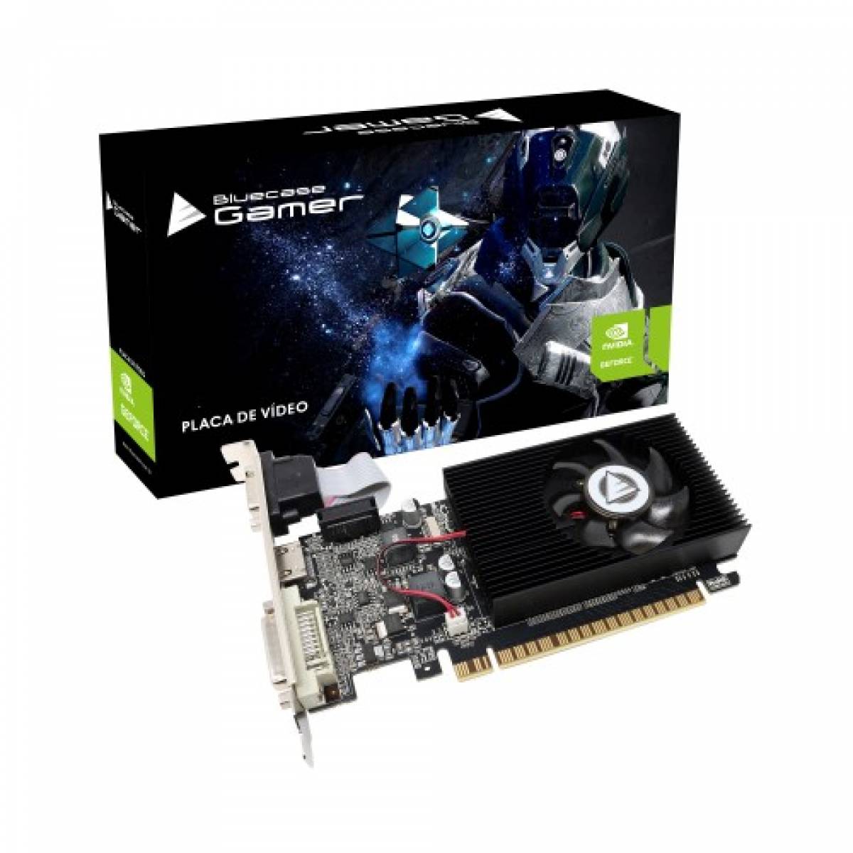 Placa de Vídeo 2GB DDR3 128Bits Bluecase NVIDIA GeForce GT 730 Placa de Vídeo 2GB DDR3 128Bits Bluecase NVIDIA GeForce GT 730 - Imagem 1