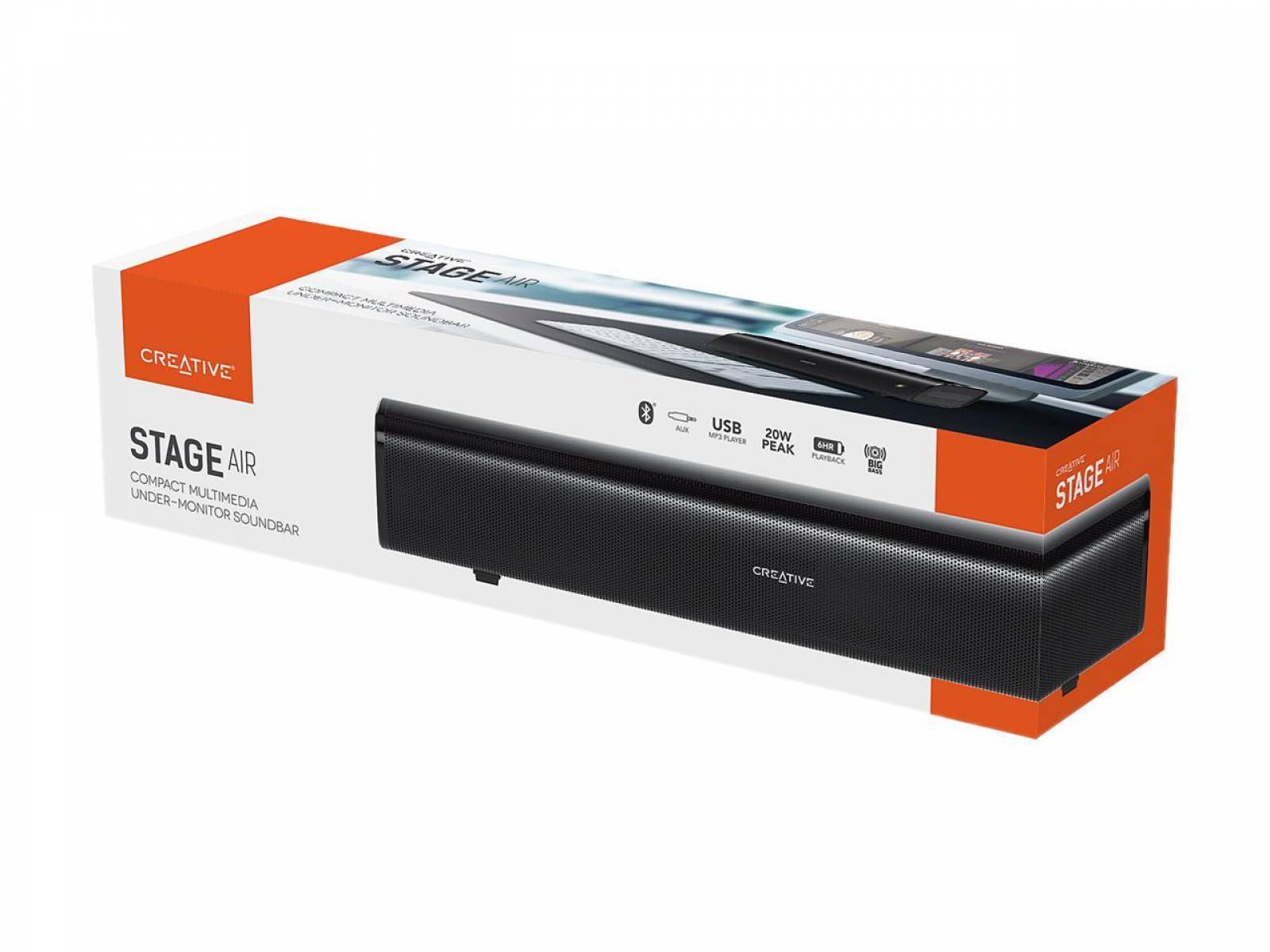 Caixa de som Creative Stage Air portátil compacto USB , Bluetooch Caixa de som Creative Stage Air portátil compacto USB , Bluetooch - Imagem 1