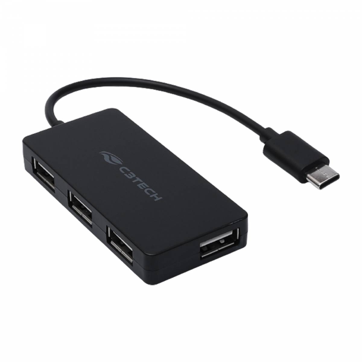 HUB USB PlusCable, 4 Portas, USB/USB-C, C3T, Preto - HU-C200BK HUB USB PlusCable, 4 Portas, USB/USB-C, C3T, Preto - HU-C200BK - Imagem 1