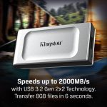 SSD Portátil Kingston XS2000 1 TB, Leitura e Gravação 2000Mb/s - Imagem 3