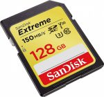 Cartão SD Sandisk 128gb Extreme SDSDXV5-128G-GNCIN - V30, 4k UHD - Imagem 3
