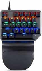 Teclado Mecânico Motospeed K27 Game Pad Preto Switch Azul Rainbow - Imagem 2