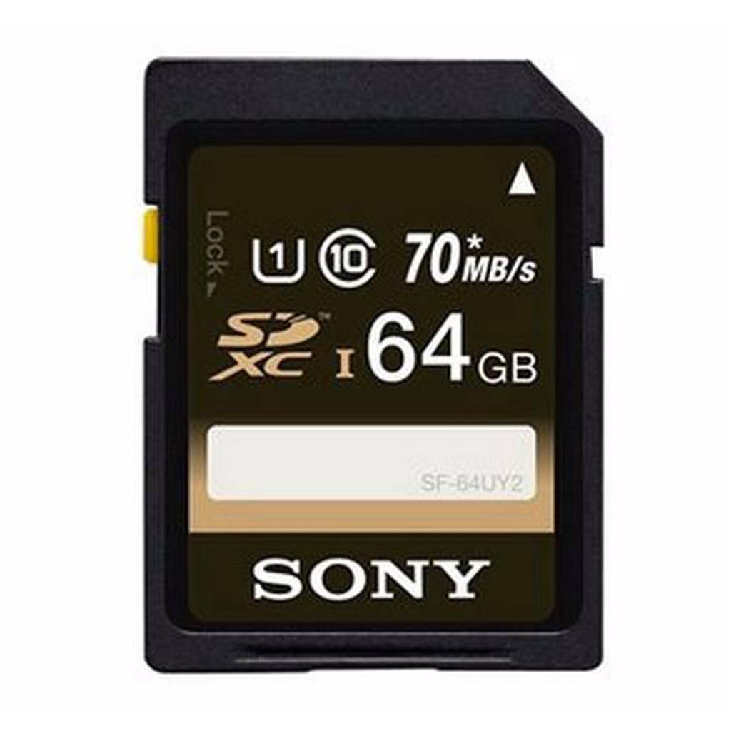 Cartão de Memória 64GB Sony SD Classe 10 SF-64UY2TQ Cartão de Memória 64GB Sony SD Classe 10 SF-64UY2TQ - Imagem 1