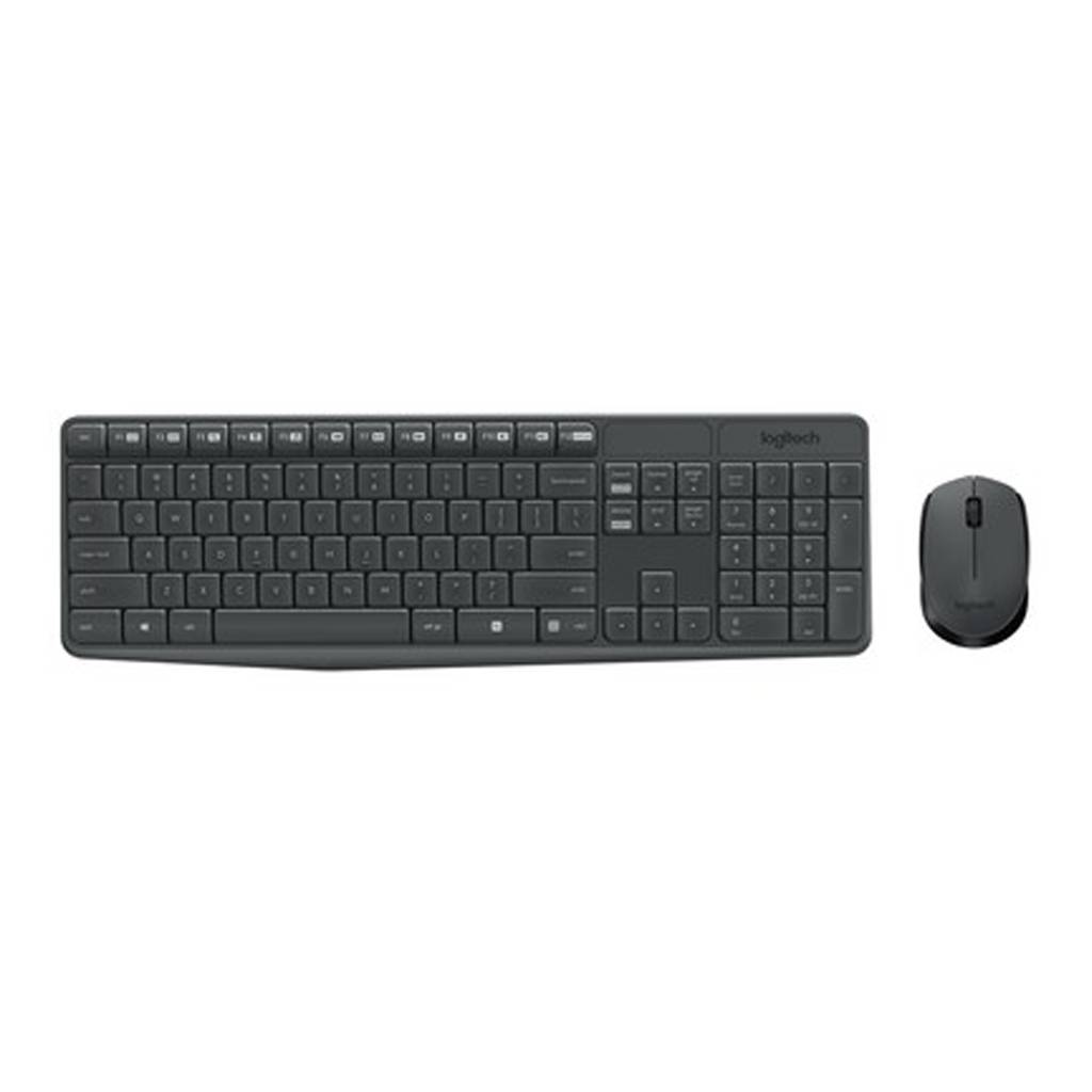 Combo Teclado e Mouse Logitech Sem Fio MK235 Combo Teclado e Mouse Logitech Sem Fio MK235 - Imagem 1