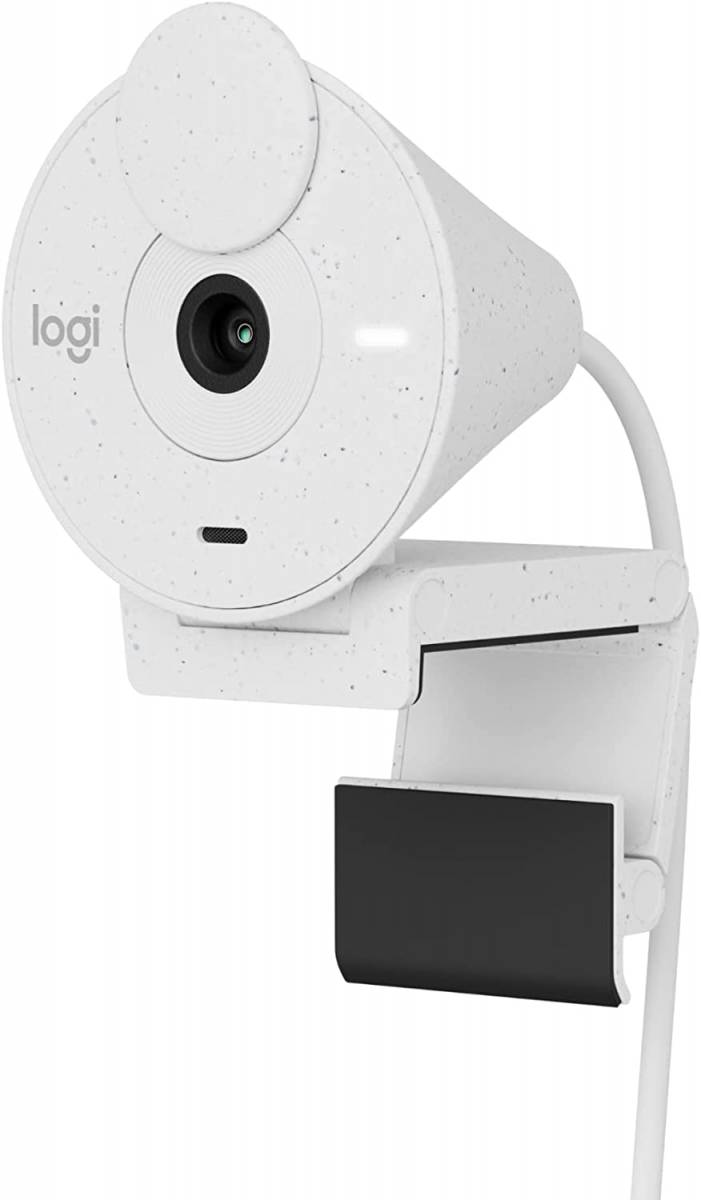 Webcam Logitech Brio 300 Full HD, Microfone Integrado, Branco Webcam Logitech Brio 300 Full HD, Microfone Integrado, Branco - Imagem 1