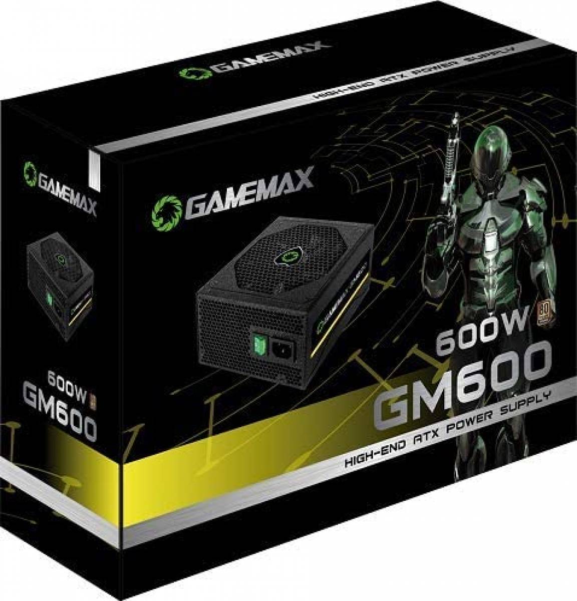 Fonte Gamer Gamemax GM600, 600W, 80 Plus, Bronze, Semi Modular Fonte Gamer Gamemax GM600, 600W, 80 Plus, Bronze, Semi Modular - Imagem 1