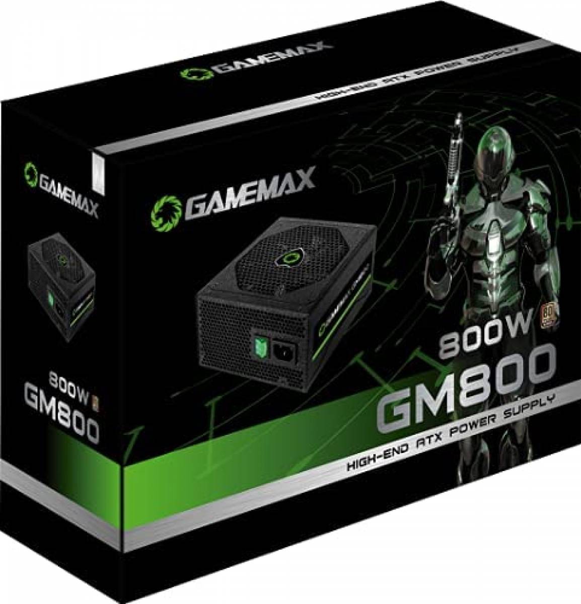 Fonte Gamemax 800W 80 Plus Bronze Semi-Modular - GM800 BK Fonte Gamemax 800W 80 Plus Bronze Semi-Modular - GM800 BK - Imagem 1