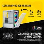 Gabinete Gamer Corsair iCUE 220T, Lateral em Vidro , Branco - Imagem 4