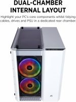 Gabinete Gamer Corsair Crystal 280X Micro ATX / 2 Cooler - Branco - Imagem 2