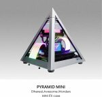 Gabinete Gamer AZZA Pyramid Mini 806 CSAZ-806 Mini ITX - Cinza
