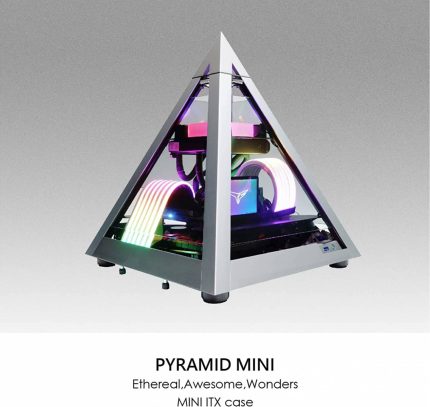 Gabinete Gamer AZZA Pyramid Mini 806 CSAZ-806 Mini ITX - Cinza