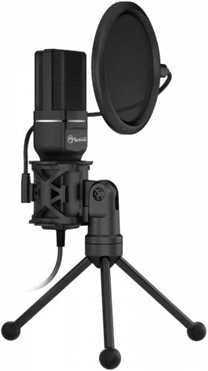 Microfone Stream - Usb Com Tripe - Marvo Scorpion MIC-03 Microfone Stream - Usb Com Tripe - Marvo Scorpion MIC-03 - Imagem 1