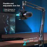 Microfone Fifine K651 dinâmico para jogos, USB, rgb, mudo rápido, - Imagem 3