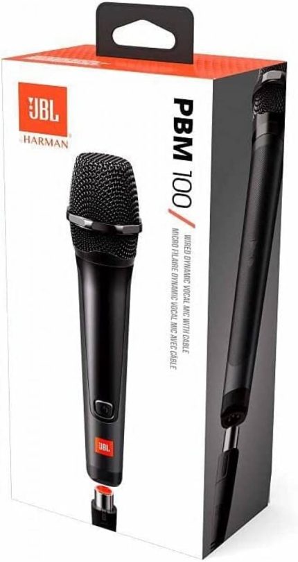Microfone JBL Vocal Dinâmico Cardióide Com Cabo, Preto - Pbm100
