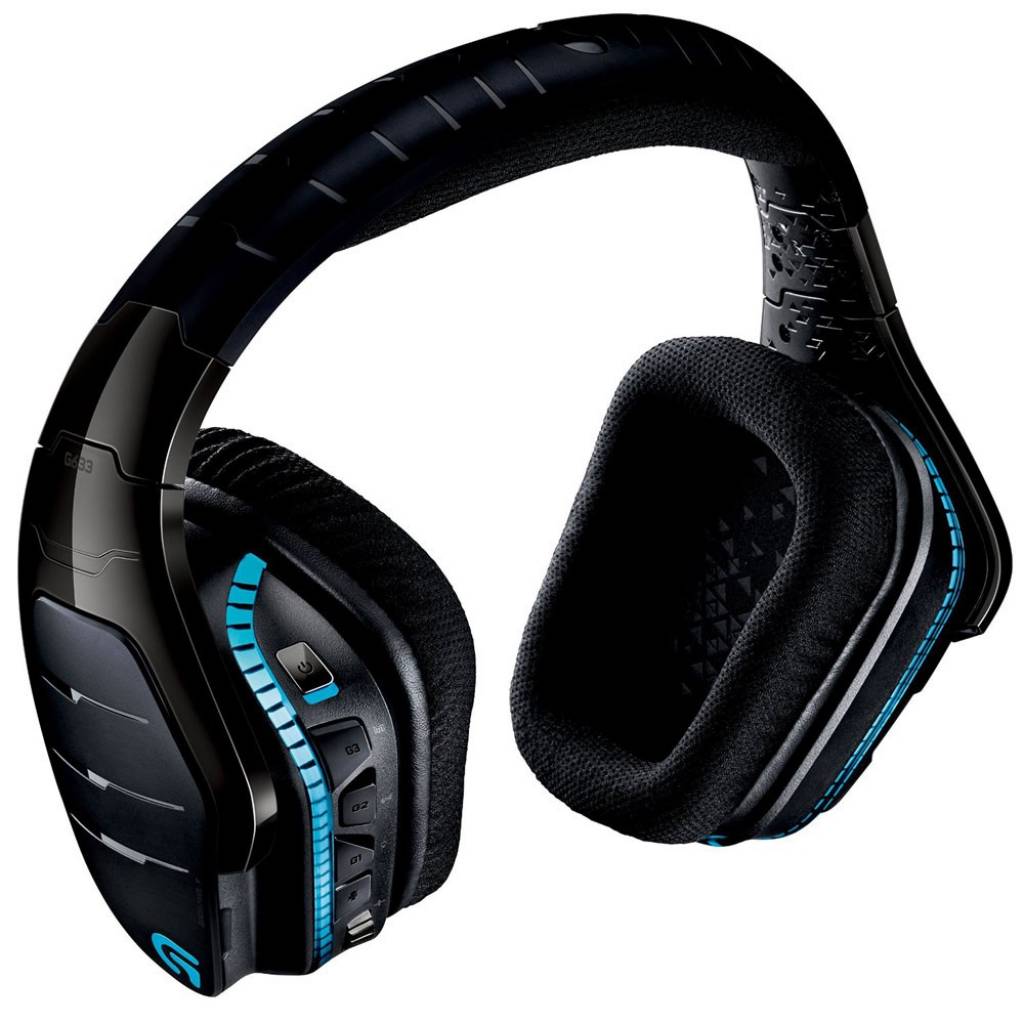 Fone Headset Gamer Wireless Logitech G933 7.1 Artemis Spectrum Preto e Azul Fone Headset Gamer Wireless Logitech G933 7.1 Artemis Spectrum Preto e Azul - Imagem 1