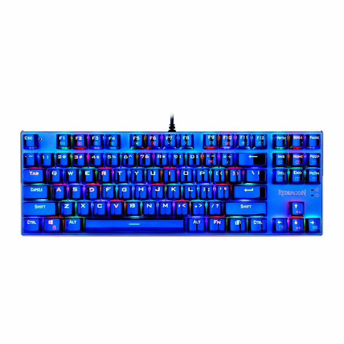 Teclado Mecánico Redragon Tvastar RGB Azul Metalico, K566B-RGB Teclado Mecánico Redragon Tvastar RGB Azul Metalico, K566B-RGB - Imagem 1