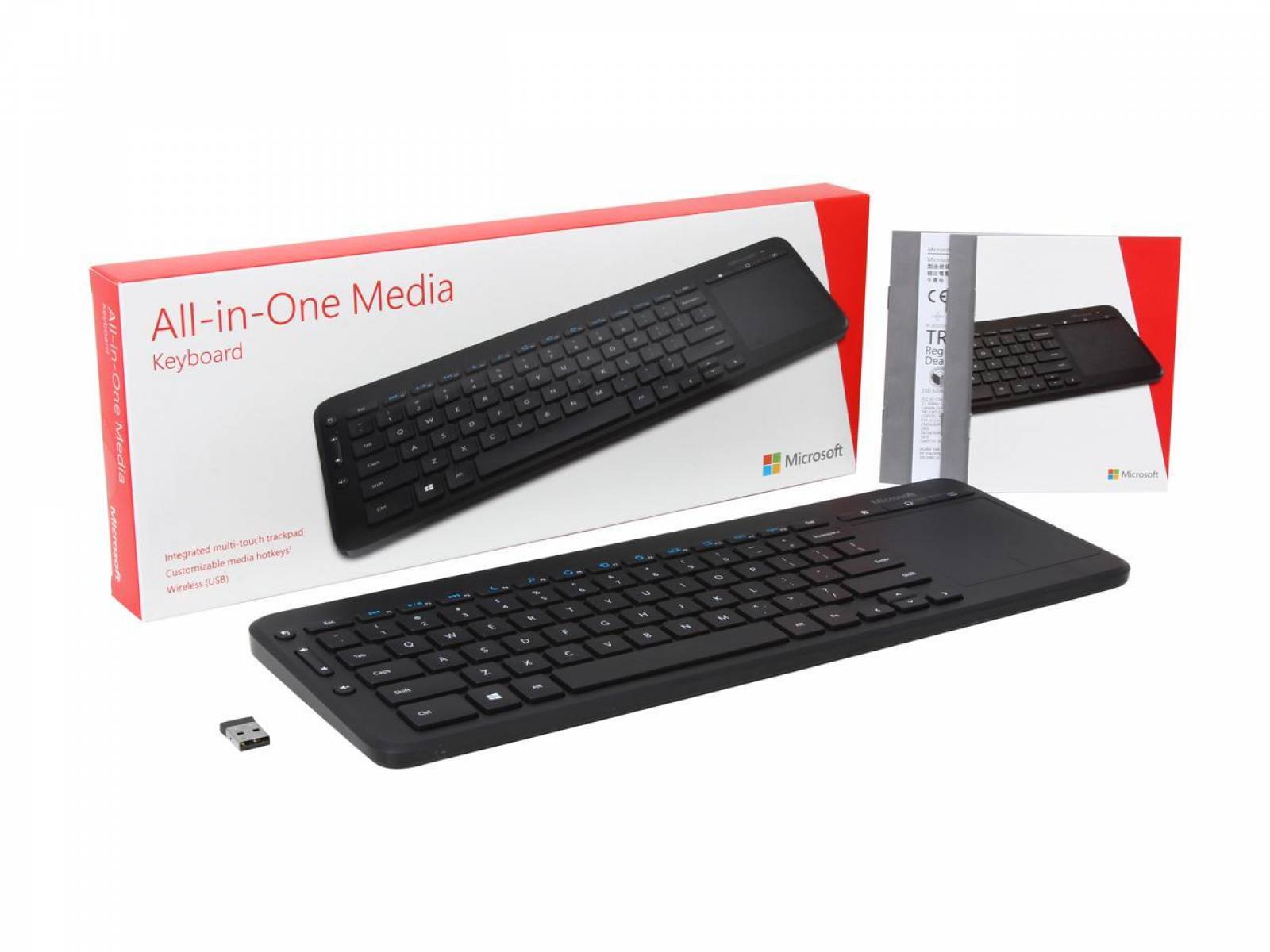 Teclado Sem Fio Microsoft All-In-One Media N9Z-00005 - Preto ABNT Teclado Sem Fio Microsoft All-In-One Media N9Z-00005 - Preto ABNT - Imagem 1