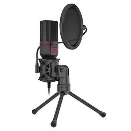 Microfone Gamer Streamer Redragon Seyfert C/ Tripé, 3.5MM, Black, GM100