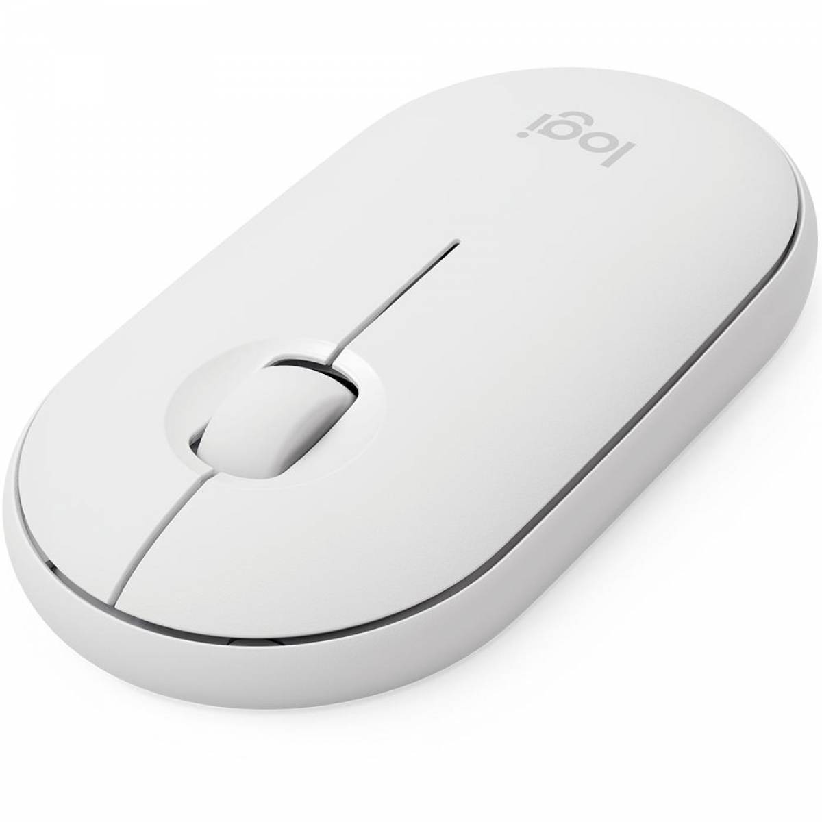 Mouse Sem Fio Bluetooch Logitech Pebble M350, Branco Mouse Sem Fio Bluetooch Logitech Pebble M350, Branco - Imagem 1