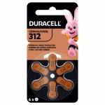 Pilha Auditiva Duracell Tamanho 312 Com 6 Unidades