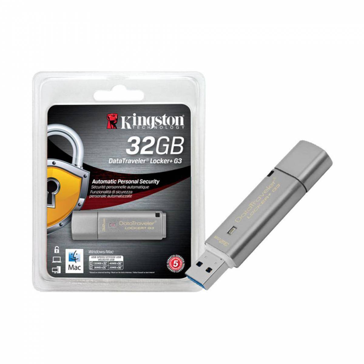 PEN DRIVE CRIPTOGRAFIA KINGSTON DTLPG3 32GB PEN DRIVE CRIPTOGRAFIA KINGSTON DTLPG3 32GB - Imagem 1