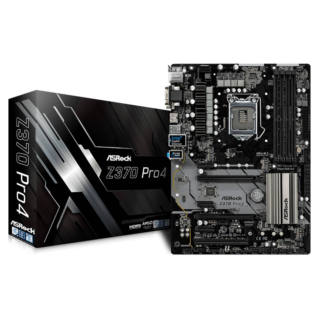 Placa mãe Asrock Z370 Pro4 Socket 1151 Optane Ready DDR4 VR Ready Placa mãe Asrock Z370 Pro4 Socket 1151 Optane Ready DDR4 VR Ready - Imagem 1