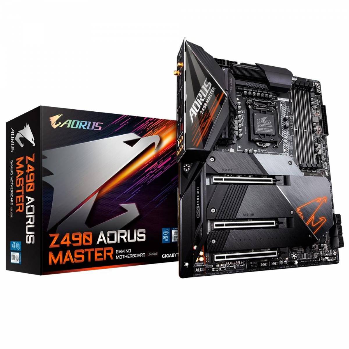 PLACA MÃE (INTEL) GIGABYTE Z490 AORUS MASTER 1.1 DDR4 LGA 1200 PLACA MÃE (INTEL) GIGABYTE Z490 AORUS MASTER 1.1 DDR4 LGA 1200 - Imagem 1