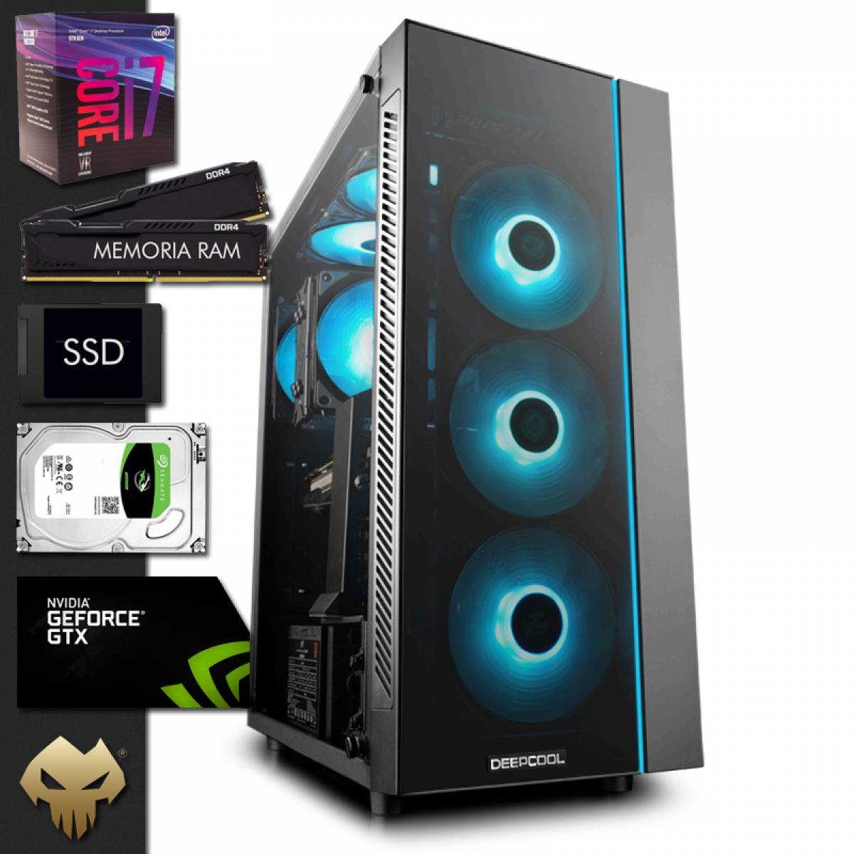 Computador Ilustrador I7-8700 16GB 1TB SSD 240GB GTX 1050TI 4GB Computador Ilustrador I7-8700 16GB 1TB SSD 240GB GTX 1050TI 4GB - Imagem 1