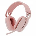 Fone Headset Sem Fio Logitech Zone Vibe 100, Bluetooth, PC, Rosa